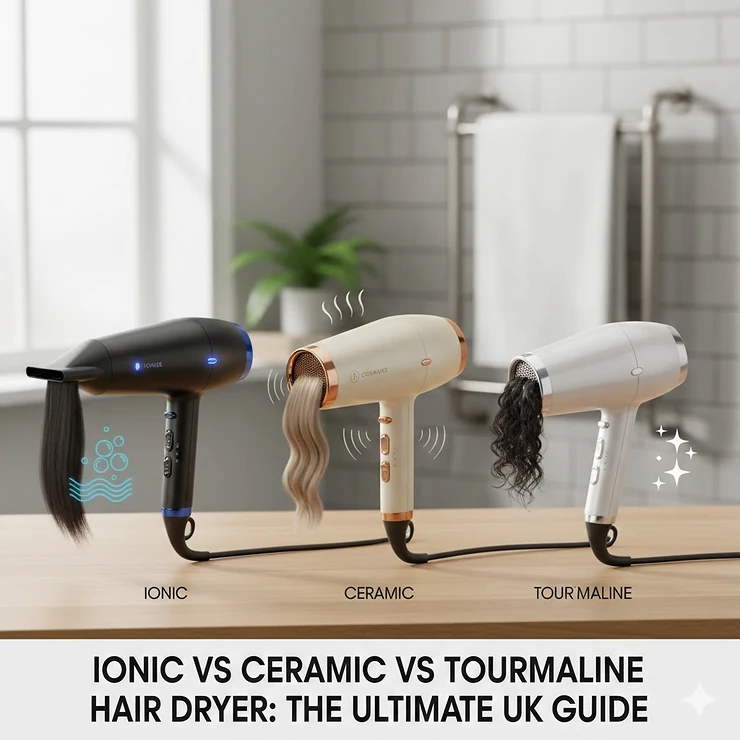 A professional comparison of ionic, ceramic and tourmaline hair dryer technologies for salon-quality styling at home. ionic vs ceramic vs tourmaline hair dryer