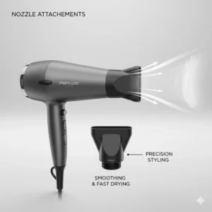 Professional Parlux concentrator nozzle attachments designed for precise styling and a smooth finish.