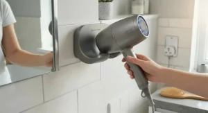 A lightweight, ergonomically designed negative ion hair dryer being held easily for comfortable styling.