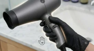 Concentrator nozzle attachment used for precise airflow and sleek hair styling.