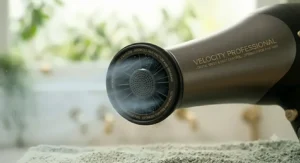 Infographic showing how variable speed control helps prevent heat damage and hair breakage.