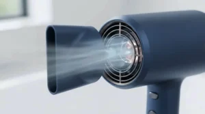 Diagram highlighting the high-performance airflow technology inside the lightweight ergonomic hair dryer.