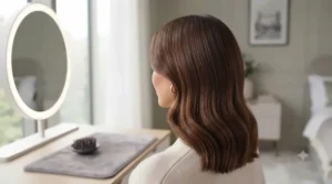 Smooth, frizz-free blowout results achieved on wavy hair using a premium multi-styler.