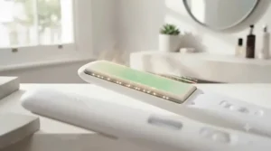 Diagram illustrating even heat distribution across ceramic hair straightener plates to prevent heat damage.