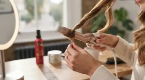 Close-up comparison of different barrel sizes on curling tongs to help beginners achieve loose waves or tight curls.