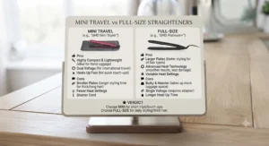 Summary comparison chart outlining the pros, cons, and best use cases for mini travel